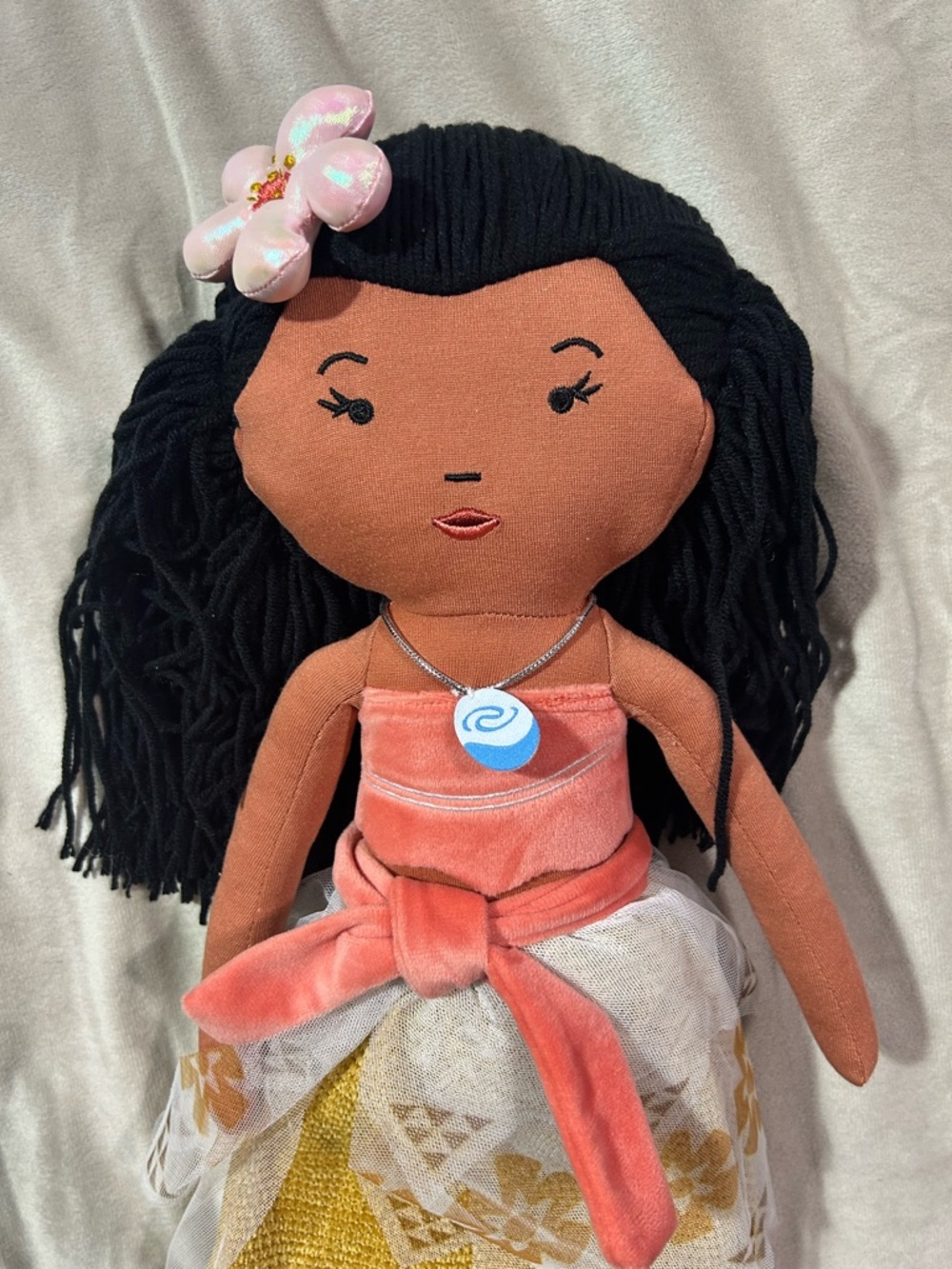 Disney Moana Plush Doll in Coral, Yellow & Black - Picture 2 of 4